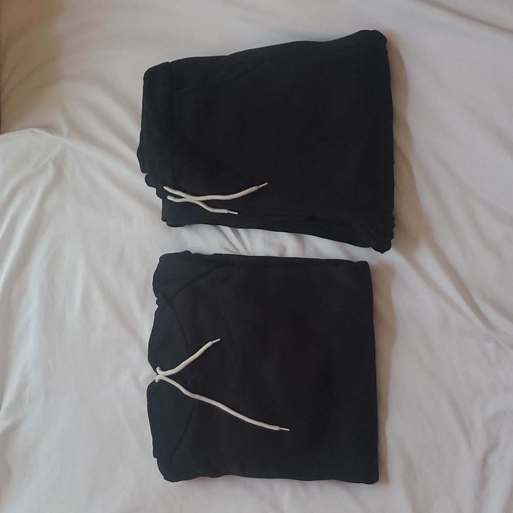 Women Black Hoodie Sweat Suit in Sizes Large Or Medium